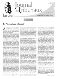 Journal des Tribunaux  J.T. – Jaargang  143 / 1 nr. 6989