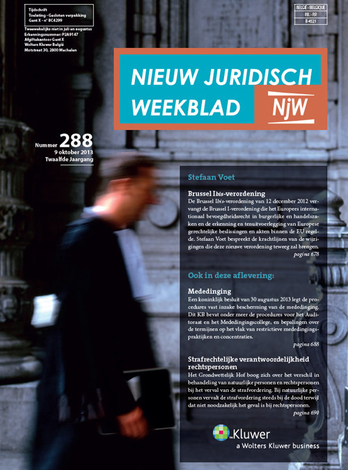 Nieuw Juridisch weekblad  N.J.W.     Jaargang  23 / 2024 nr. 496