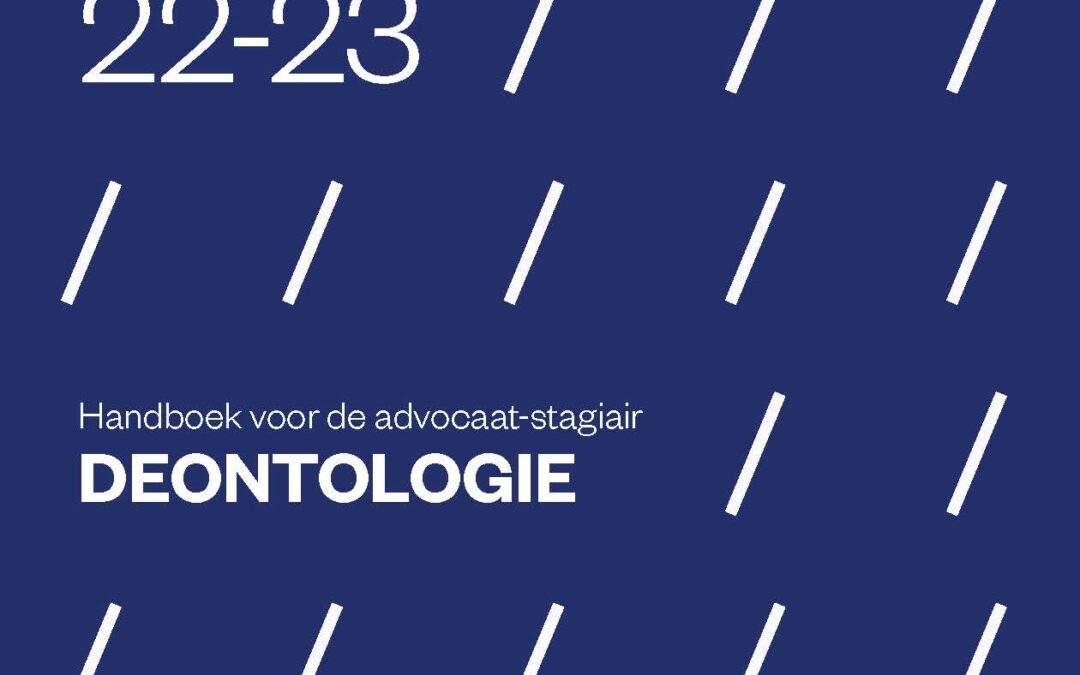 Handboek voor de advocaat-stagiair Deontologie OVB- 2022-2023